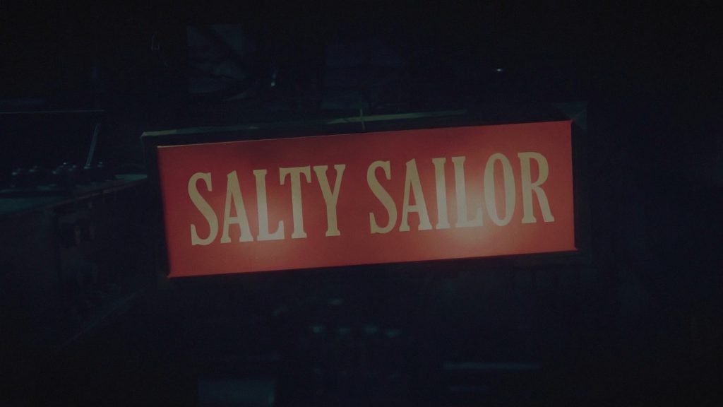 Sign saying "Salty Sailor" from Ace Combat 7: Skies Unknown.