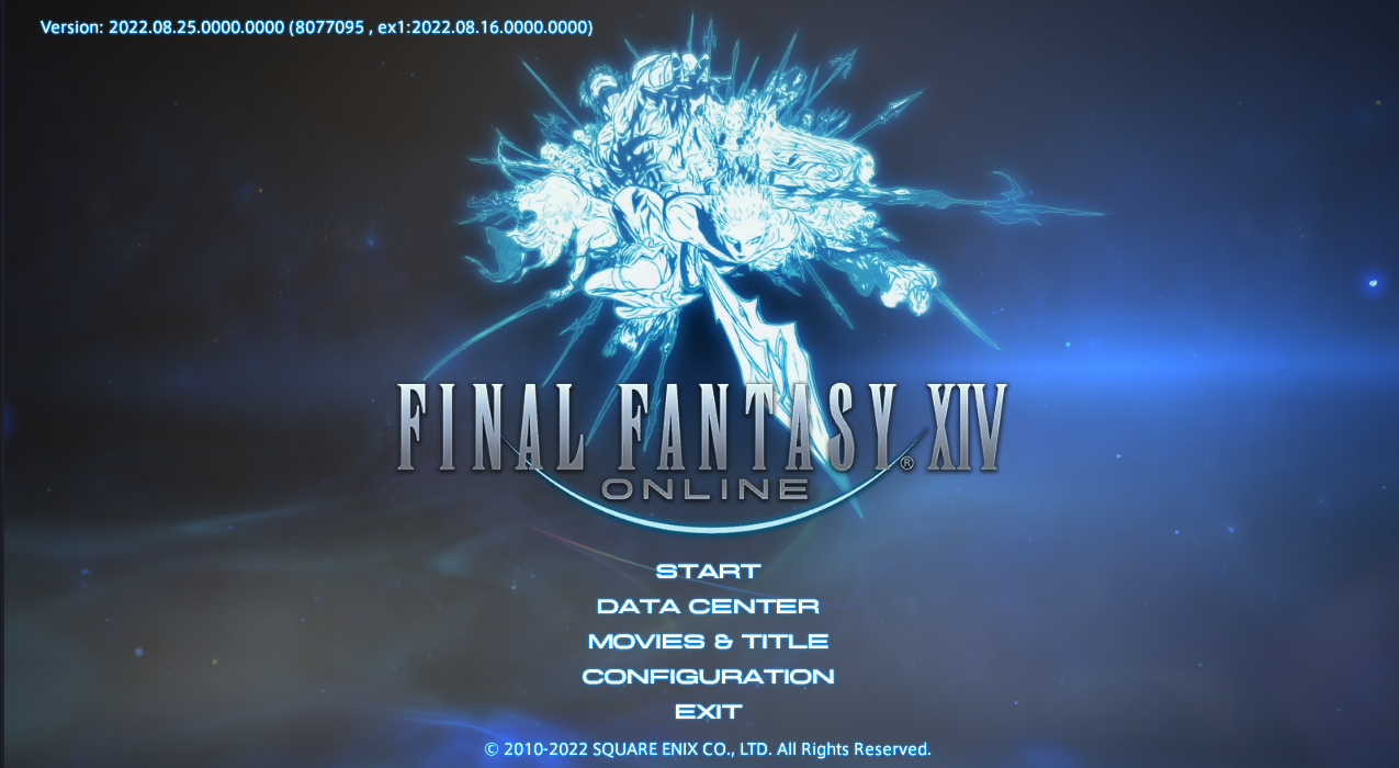 Final Fantasy XIV Endwalker Main Menu Screenshot